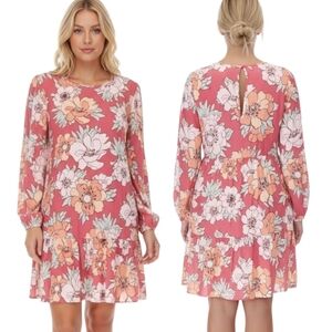 WILFRED ARITZIA "Lambrusco" Floral Print Trapeze Dress - Size M